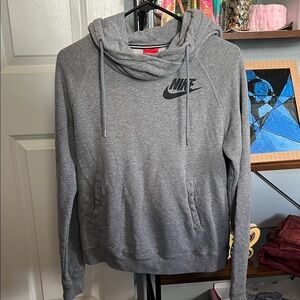 Nike Funnel Neck Heather Gray Hoodie